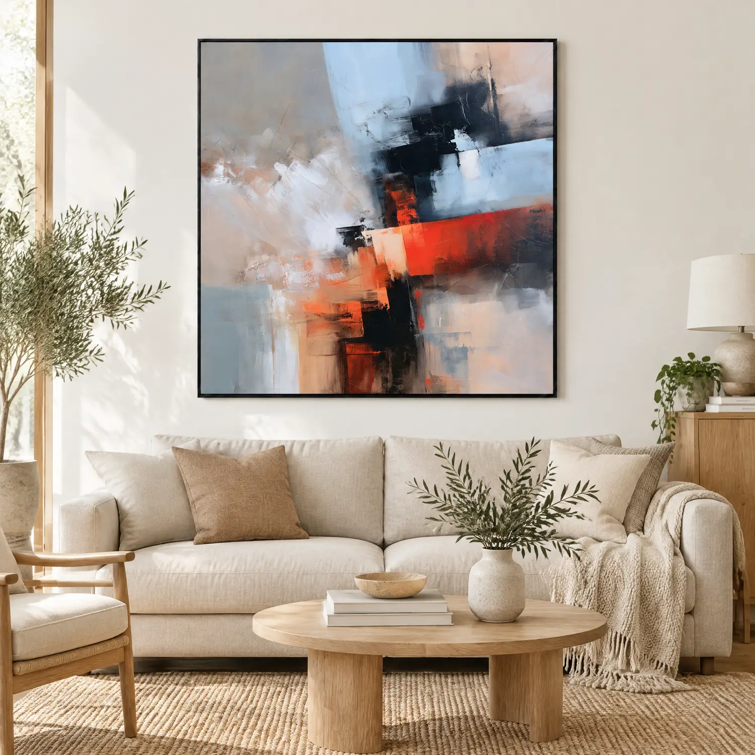red-crossing-red-abstract-wall-art-display-01 S033 | Red Crossing – Red Abstract Wall Art