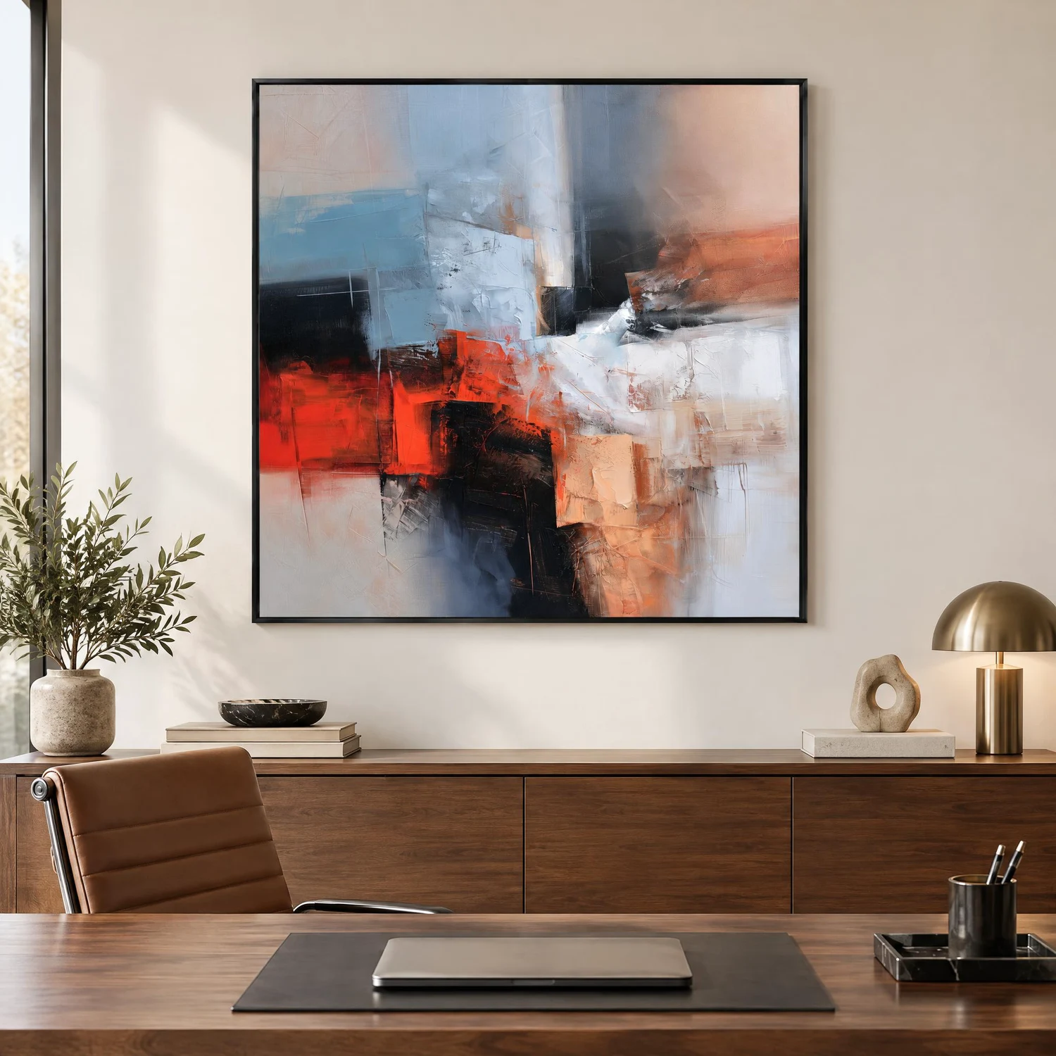 red-interval-red-abstract-painting-display-02 S034 | Red Interval – Red Abstract Painting