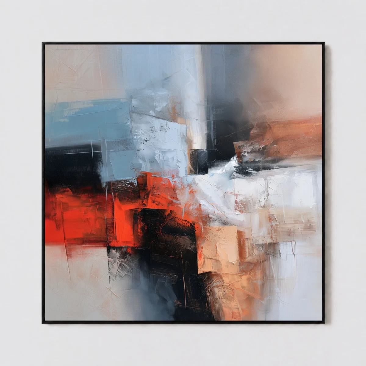 S034 | Red Interval – Red Abstract Painting