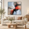 red-junction-geometric-abstract-wall-art-display-01 S036 | Red Junction – Geometric Abstract Wall Art