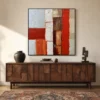 red-threshold-textured-abstract-art-display-01 S050 | Red Threshold – Textured Abstract Art