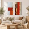red-threshold-textured-abstract-art-display-02 S050 | Red Threshold – Textured Abstract Art