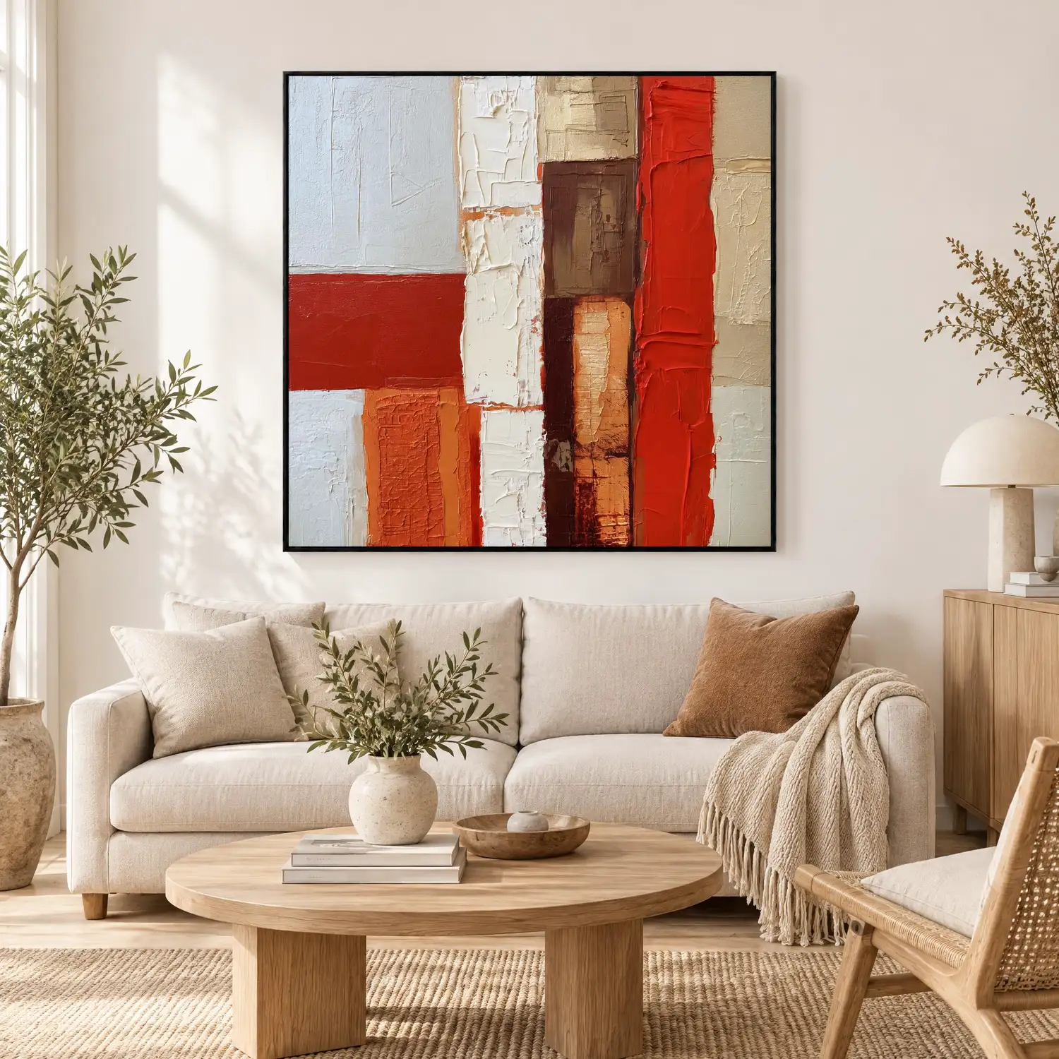 red-threshold-textured-abstract-art-display-02 S050 | Red Threshold – Textured Abstract Art