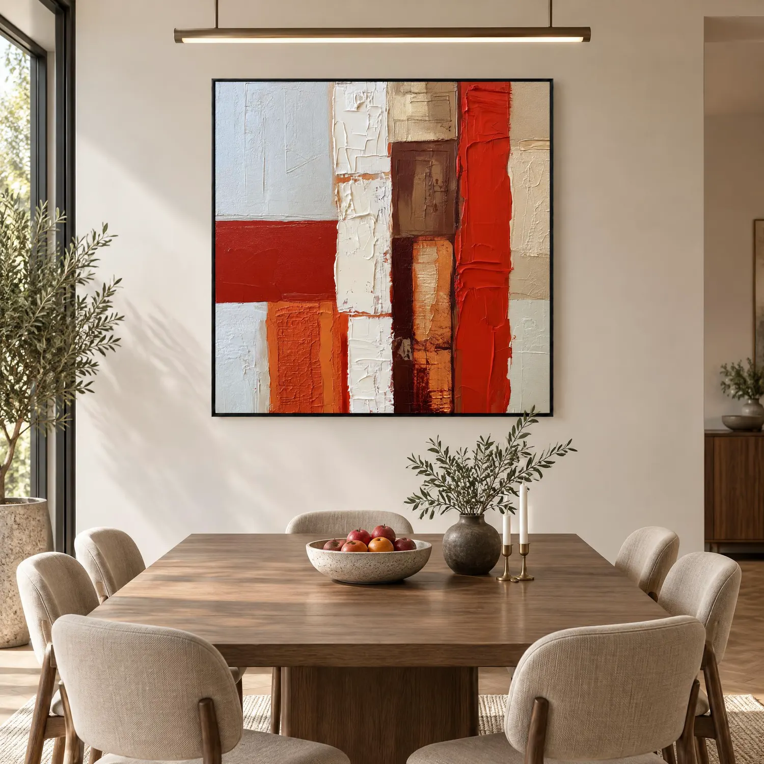 red-threshold-textured-abstract-art-display-03 S050 | Red Threshold – Textured Abstract Art