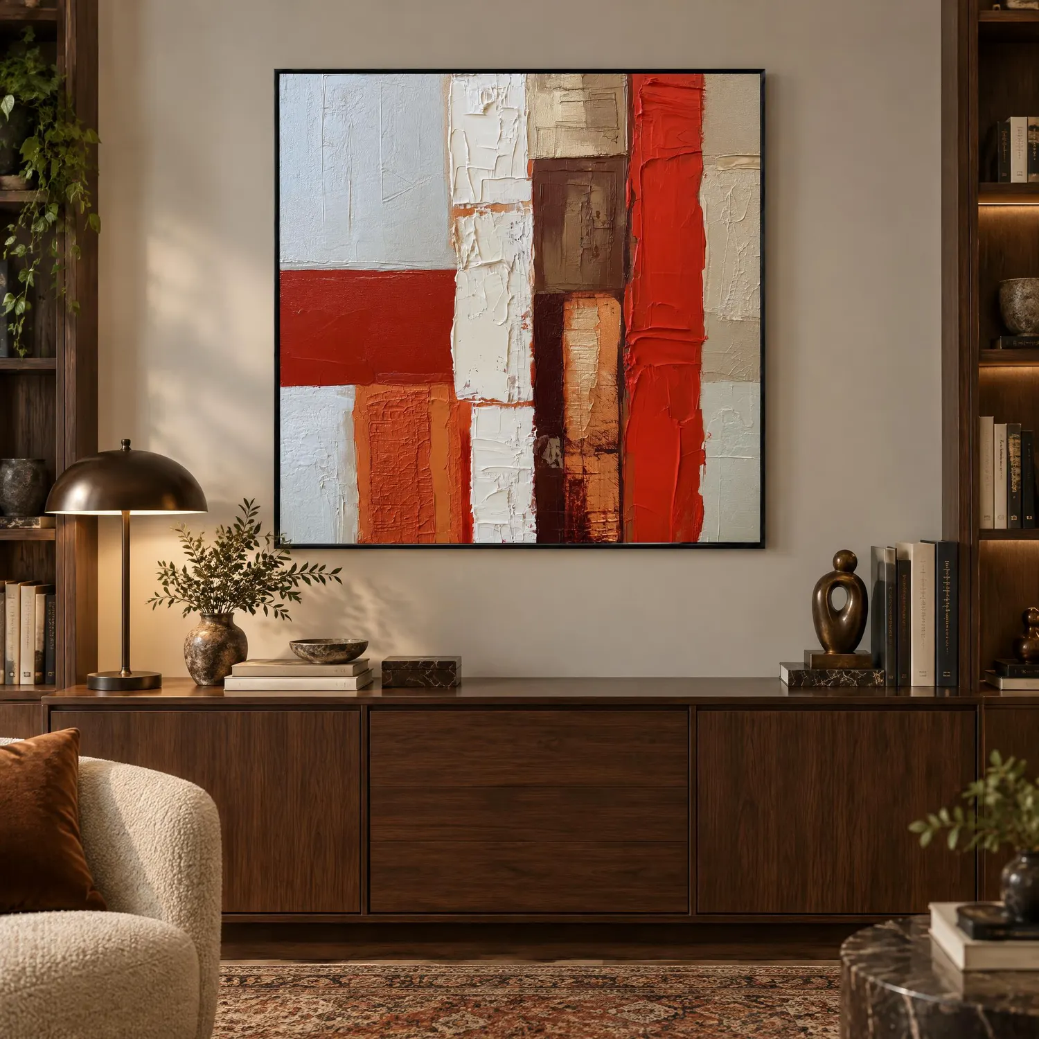 red-threshold-textured-abstract-art-display-04 S050 | Red Threshold – Textured Abstract Art