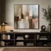 rust-across-gray-geometric-abstract-wall-art-display-04 S066 | Rust Across Gray – Geometric Abstract Wall Art