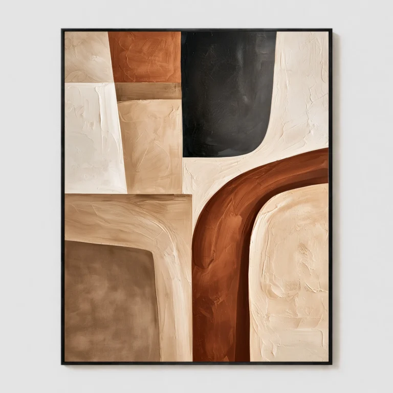 P091 | Rust Around Ivory – Terracotta Wall Art