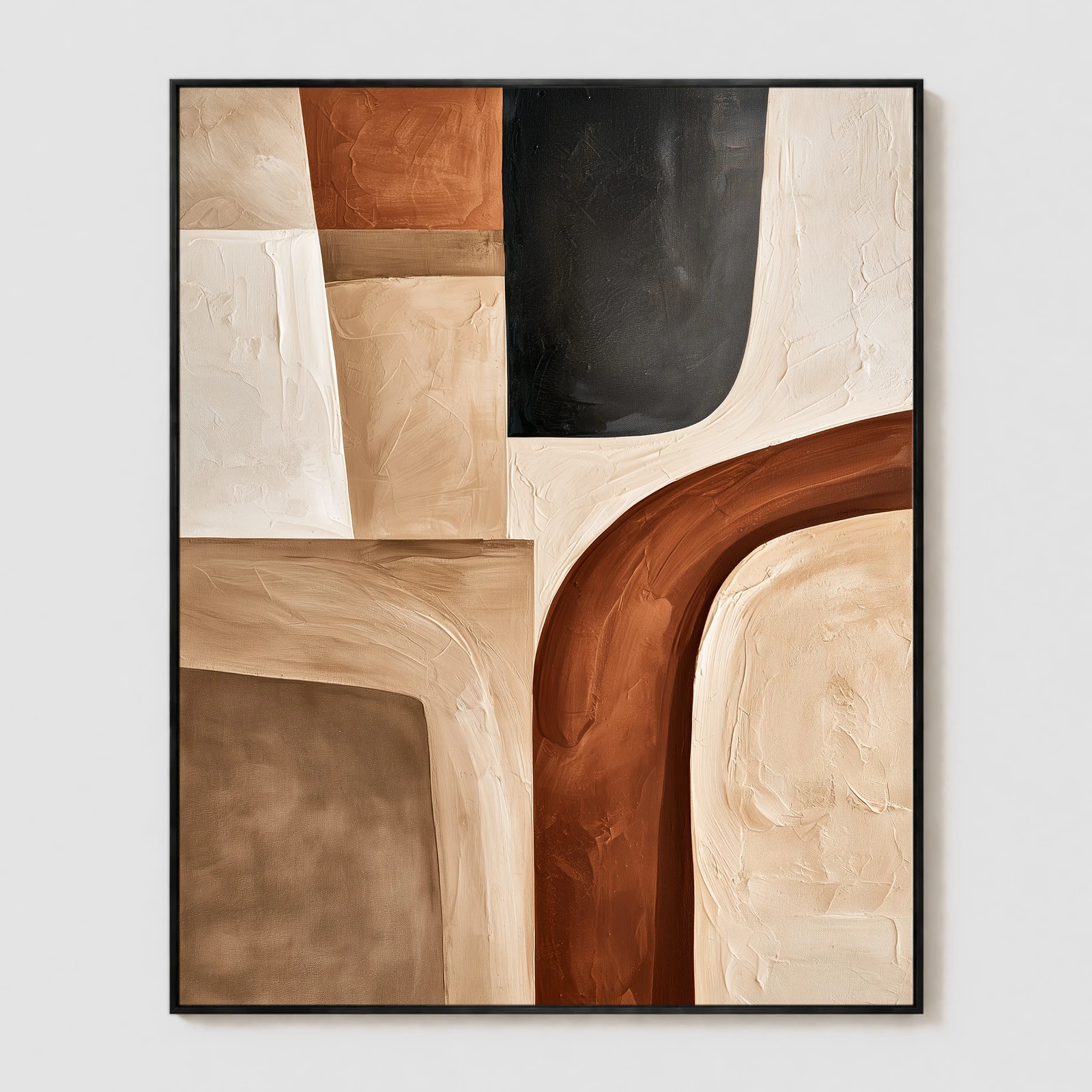 P091 | Rust Around Ivory – Terracotta Wall Art