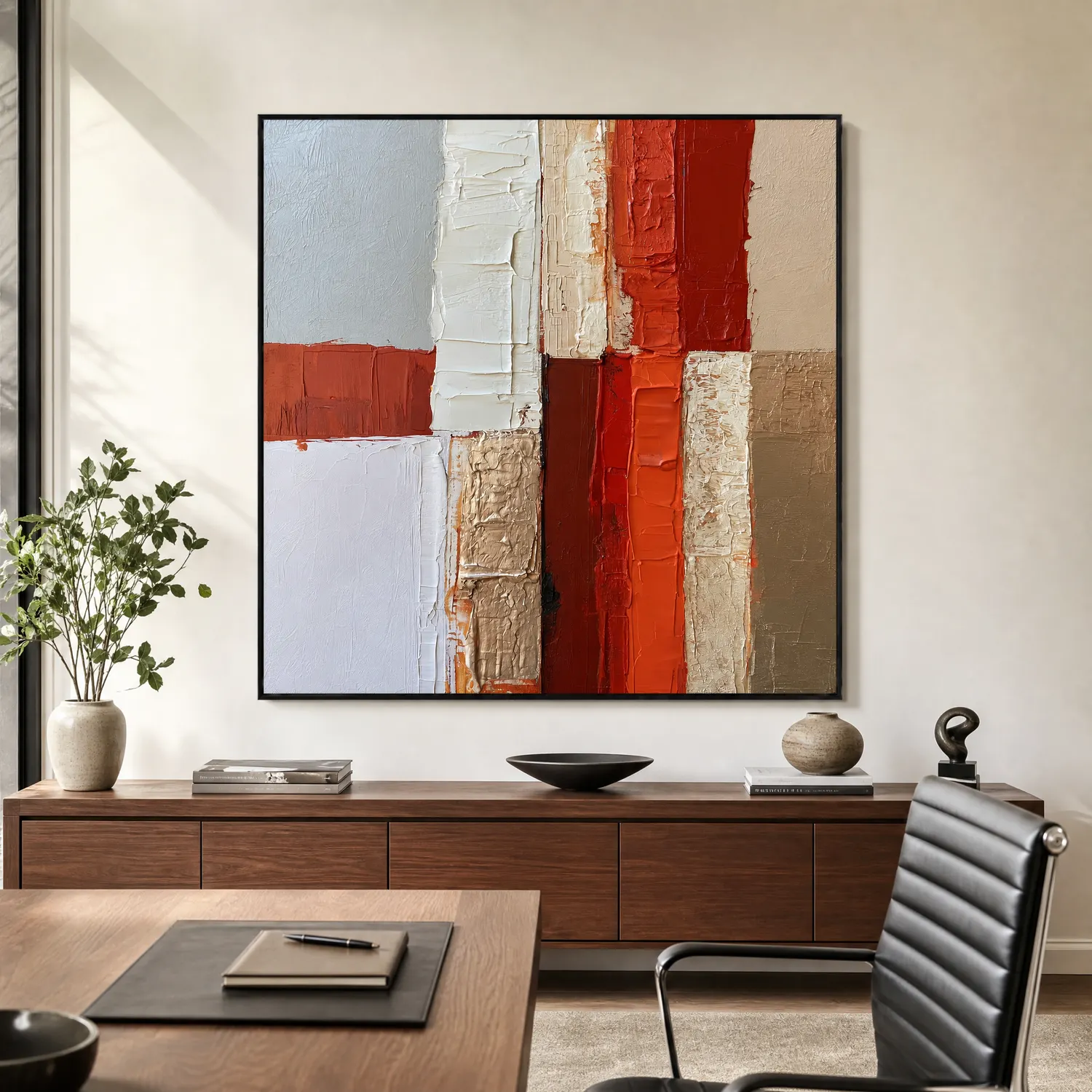 rust-axis-red-abstract-wall-art-display-02 S049 | Rust Axis – Red Abstract Wall Art
