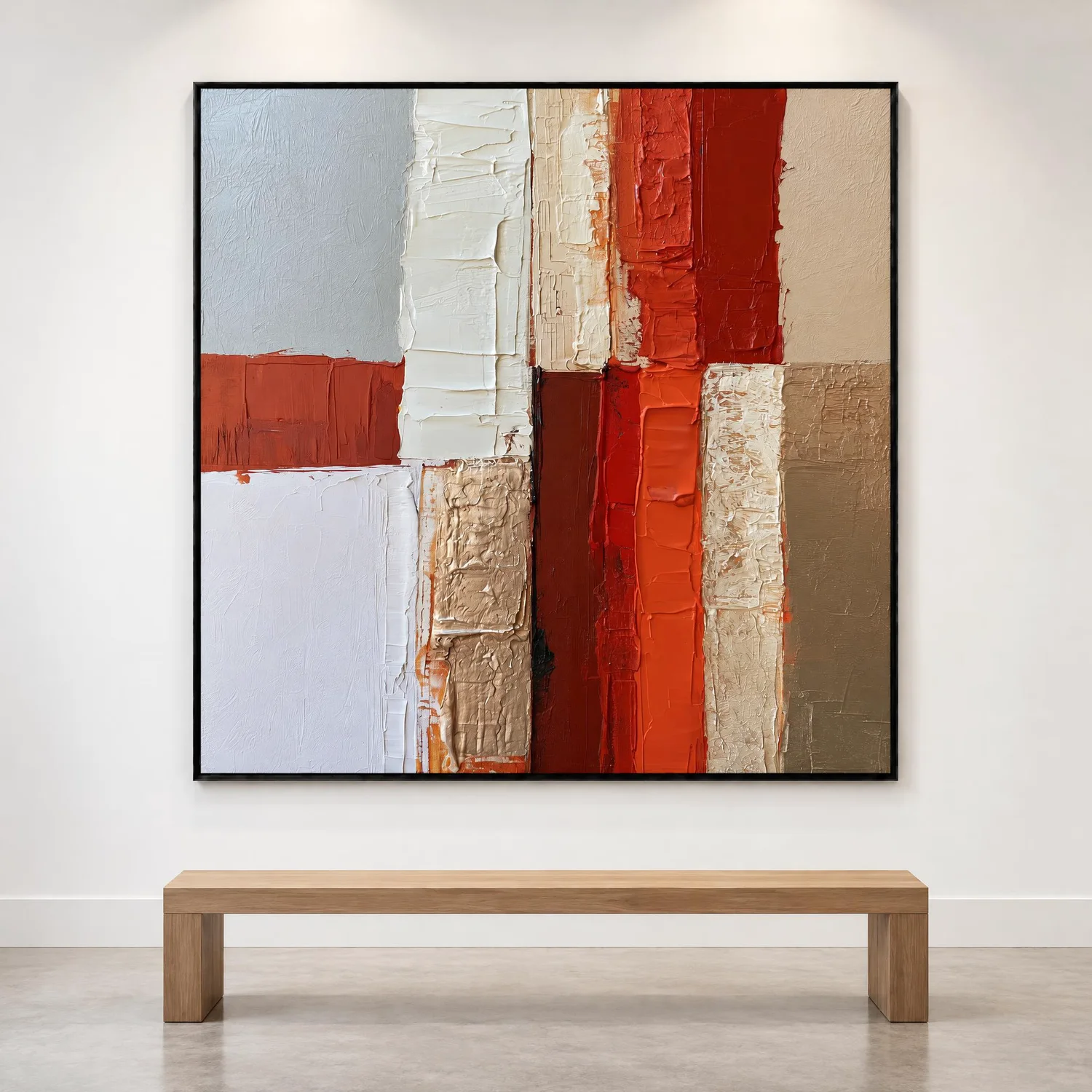 rust-axis-red-abstract-wall-art-display-04 S049 | Rust Axis – Red Abstract Wall Art