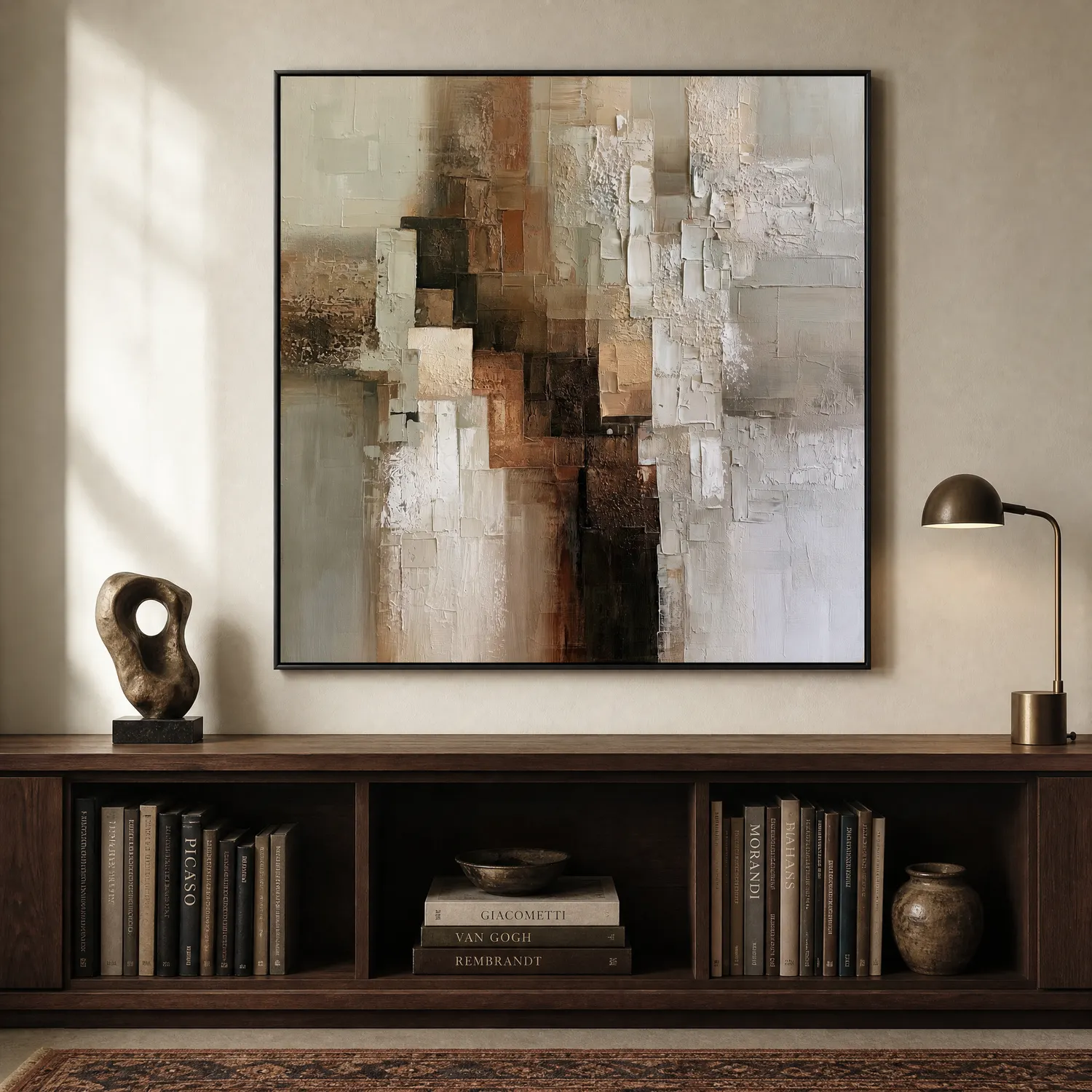 rust-spine-brown-abstract-wall-art-display-02 S067 | Rust Spine – Brown Abstract Wall Art