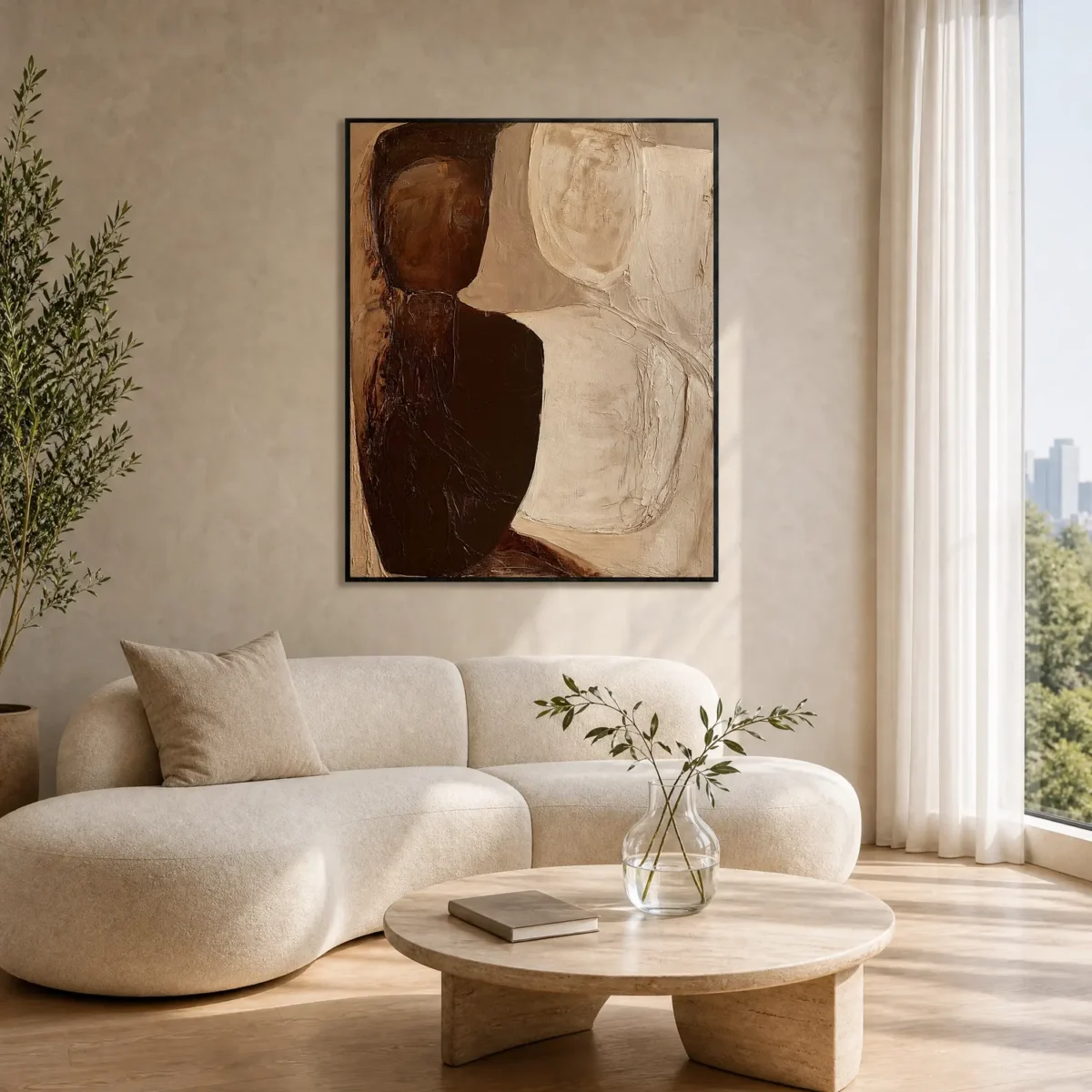 P086 | Side by Side – Abstract Figurative Painting