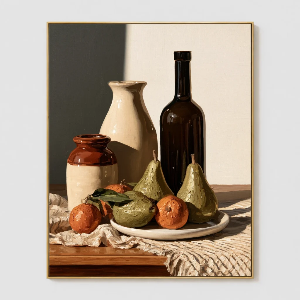P101 | The Brown Bottle – Still Life Oil Painting
