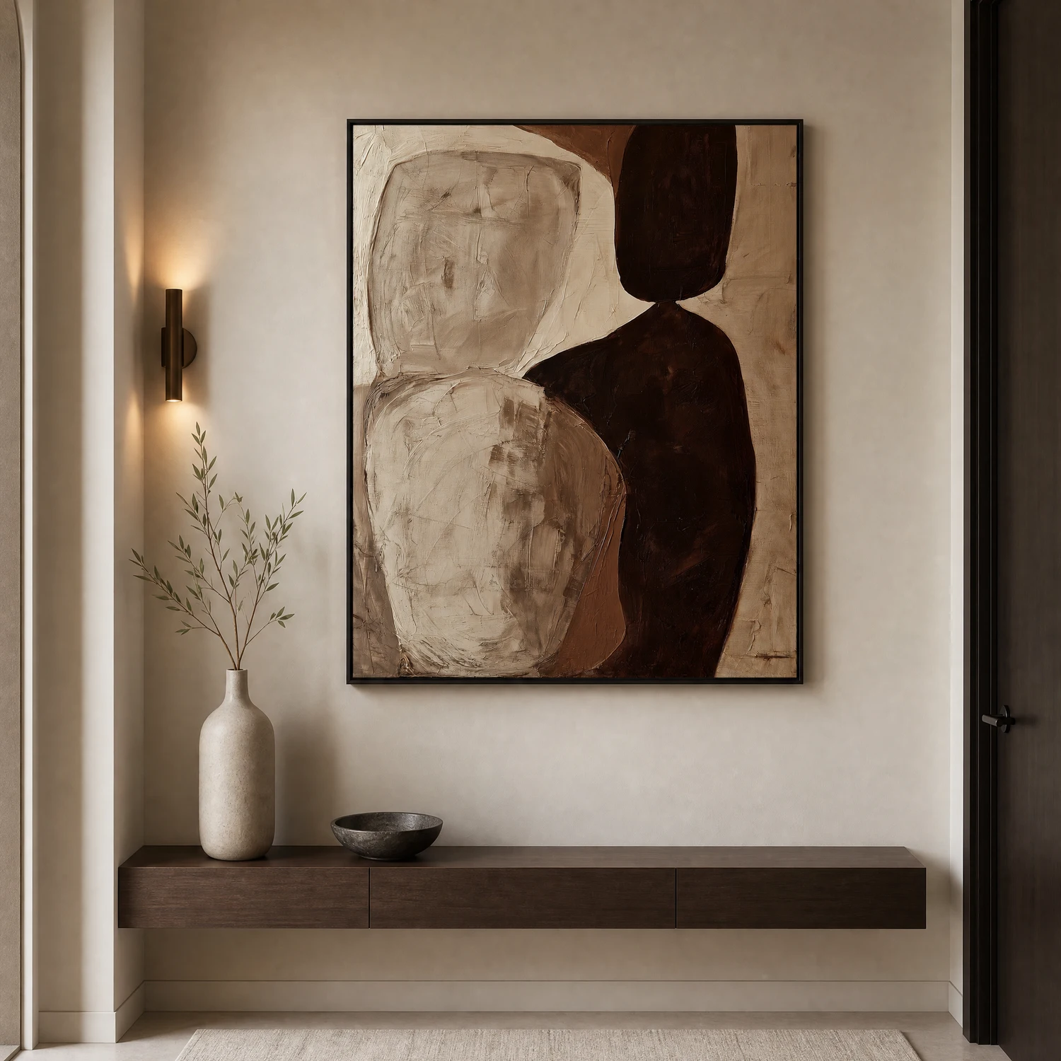 the-meeting-point-neutral-abstract-wall-art-display-03 P083 | The Meeting Point – Neutral Abstract Wall Art