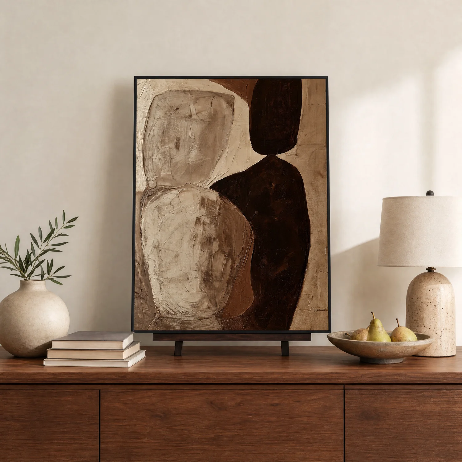 the-meeting-point-neutral-abstract-wall-art-display-04 P083 | The Meeting Point – Neutral Abstract Wall Art