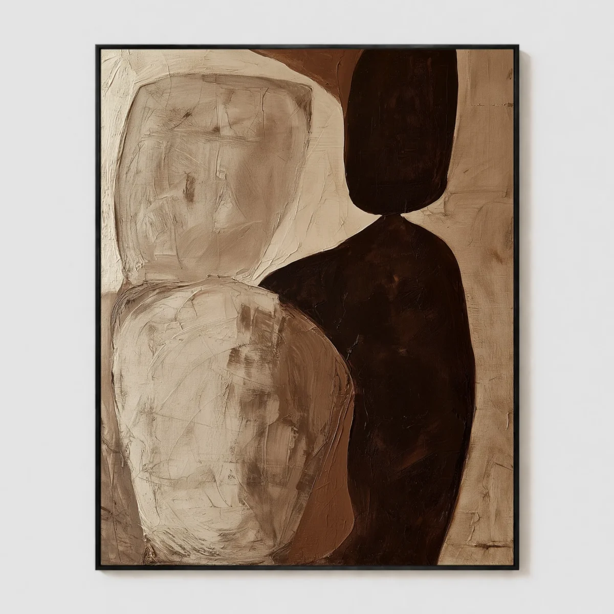 P083 | The Meeting Point – Neutral Abstract Wall Art