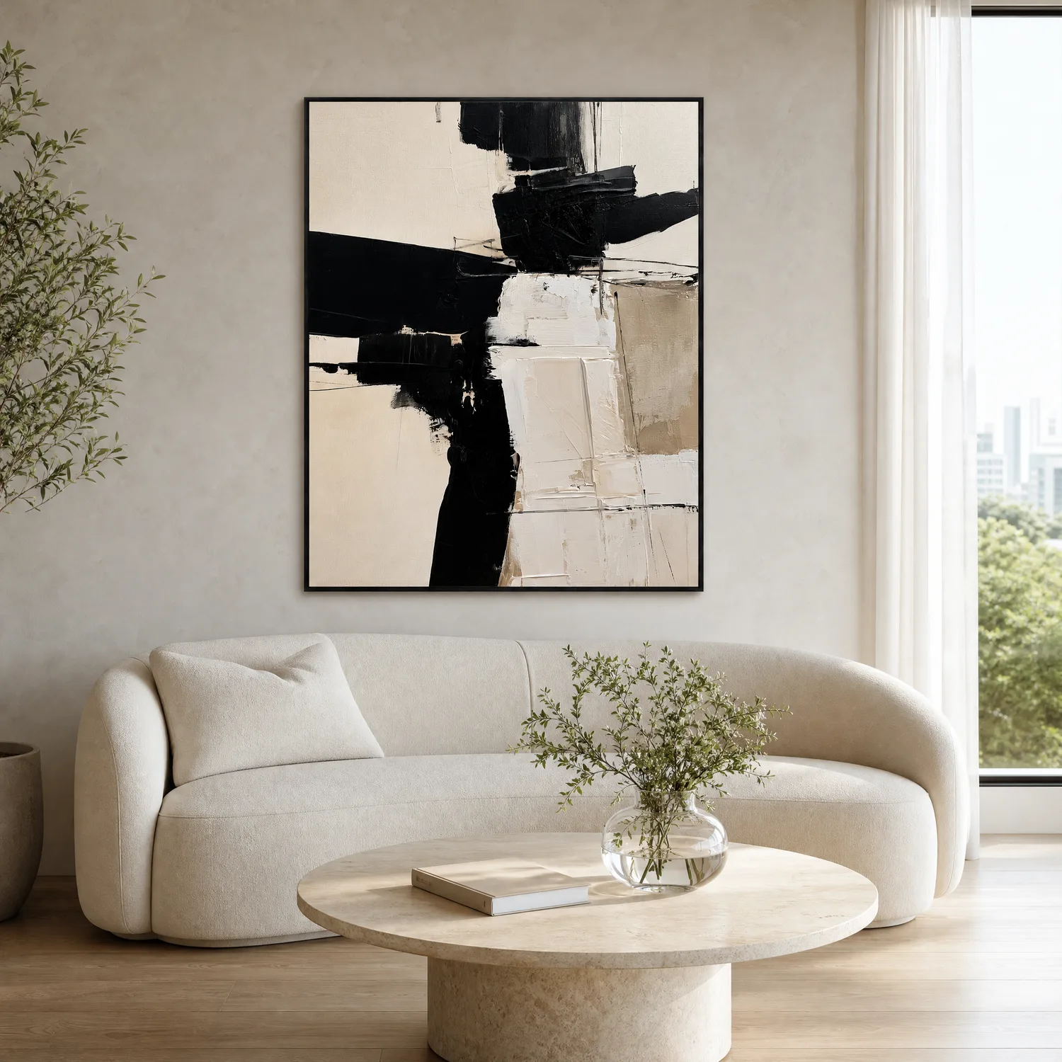 the-white-stack-geometric-abstract-painting-display-01 P113 | The White Stack – Geometric Abstract Painting