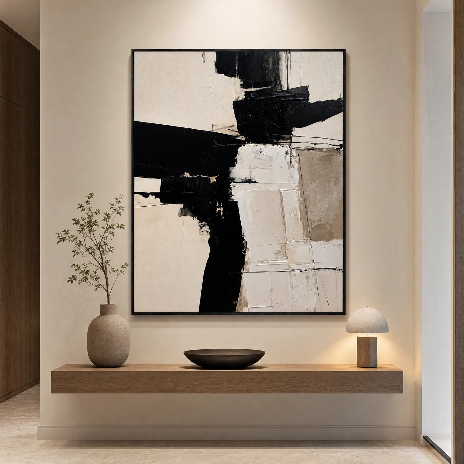 the-white-stack-geometric-abstract-painting-display-03 P113 | The White Stack – Geometric Abstract Painting