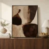 three-forms-brown-abstract-wall-art-display-04 P087 | Three Forms – Brown Abstract Wall Art