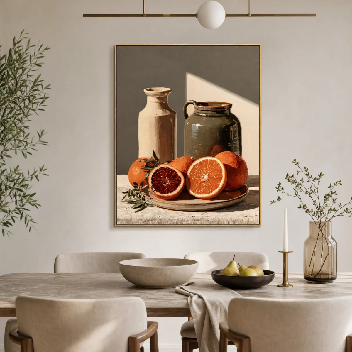 P098 | Two Halves – Orange Still Life Painting