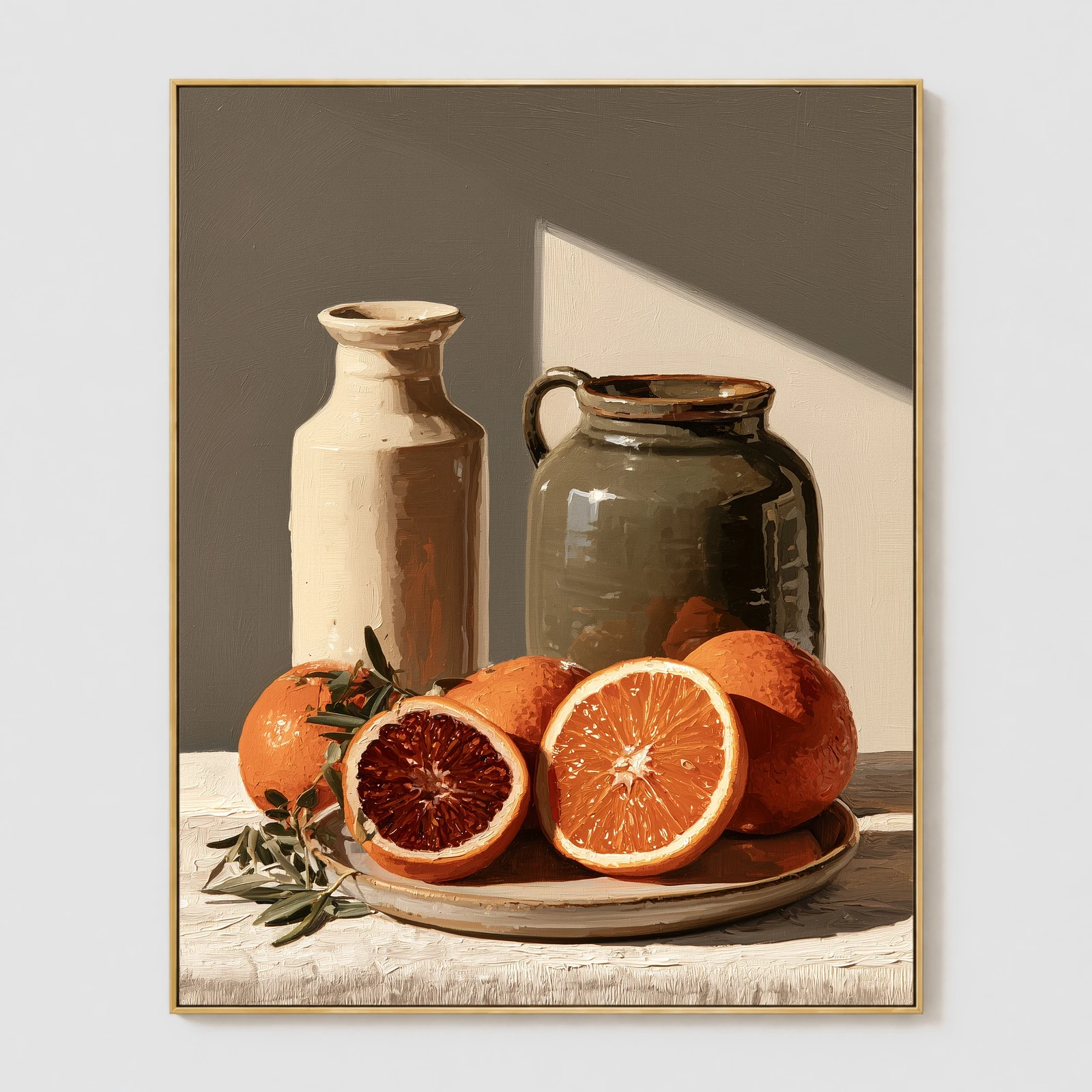 P098 | Two Halves – Orange Still Life Painting