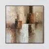 umber-column-brown-abstract-wall-art-umber-column-brown-abstract-wall-art-T-1x1-black-frame-wall S064 | Umber Column – Brown Abstract Wall Art