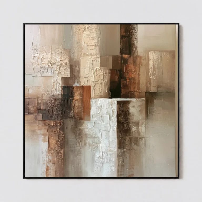S064 | Umber Column – Brown Abstract Wall Art