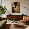 umber-loop-textured-abstract-wall-art-display-01 P085 | Umber Loop – Textured Abstract Wall Art