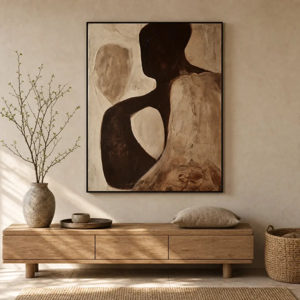 P085 | Umber Loop – Textured Abstract Wall Art