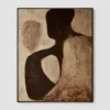 umber-loop-textured-abstract-wall-art-umber-loop-textured-abstract-wall-art-T-4x5-black-frame-wall P085 | Umber Loop – Textured Abstract Wall Art