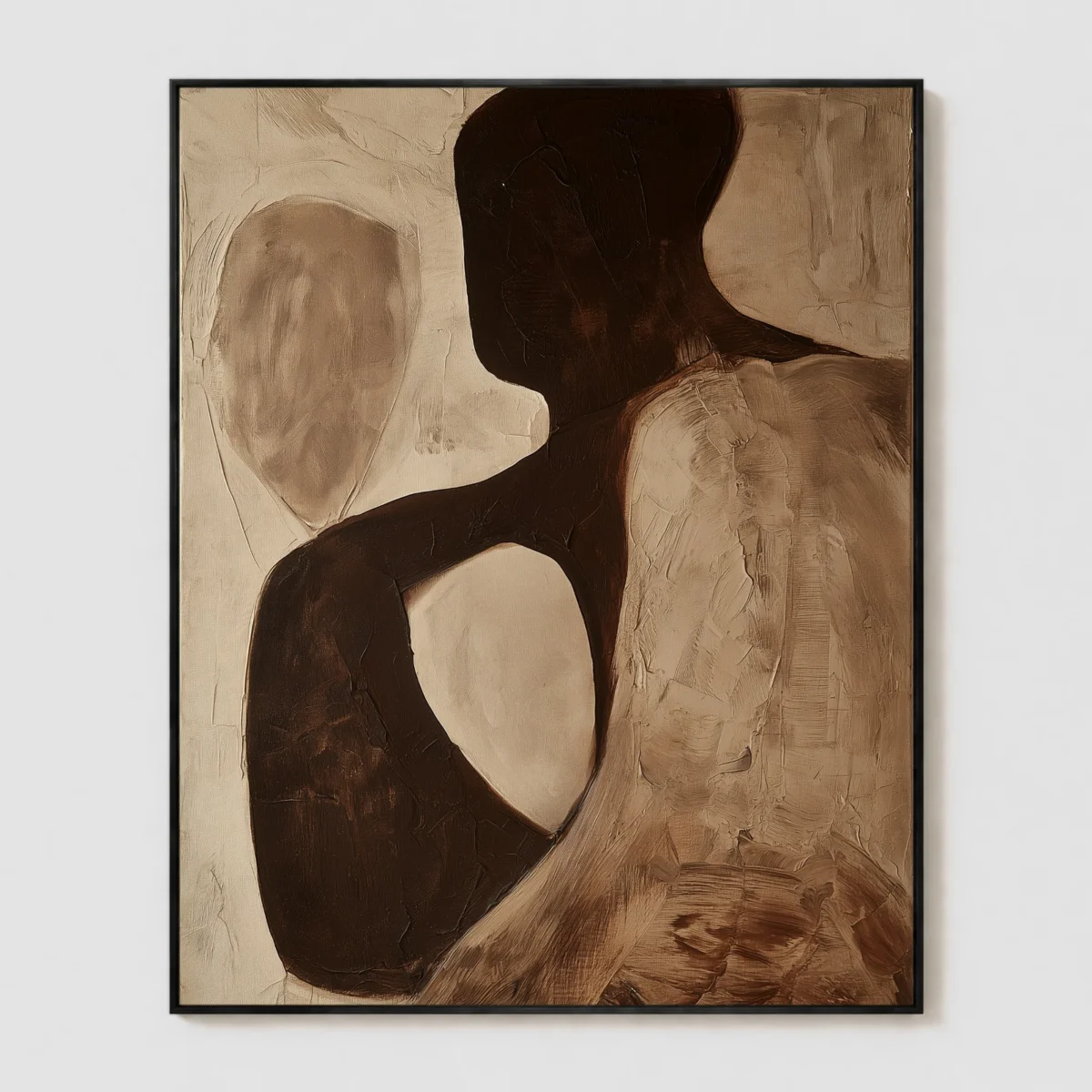 P085 | Umber Loop – Textured Abstract Wall Art