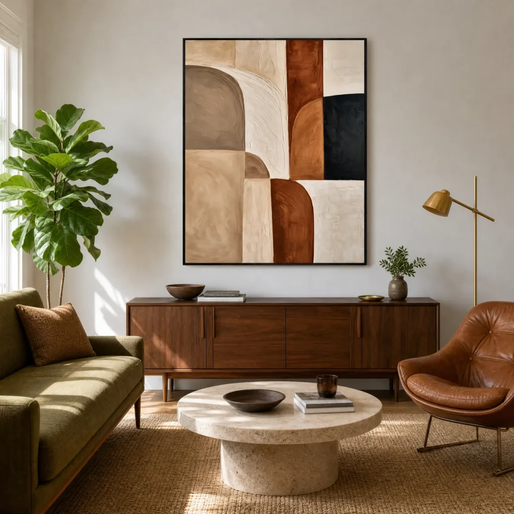 P092 | Uprights in Balance – Textured Abstract Painting