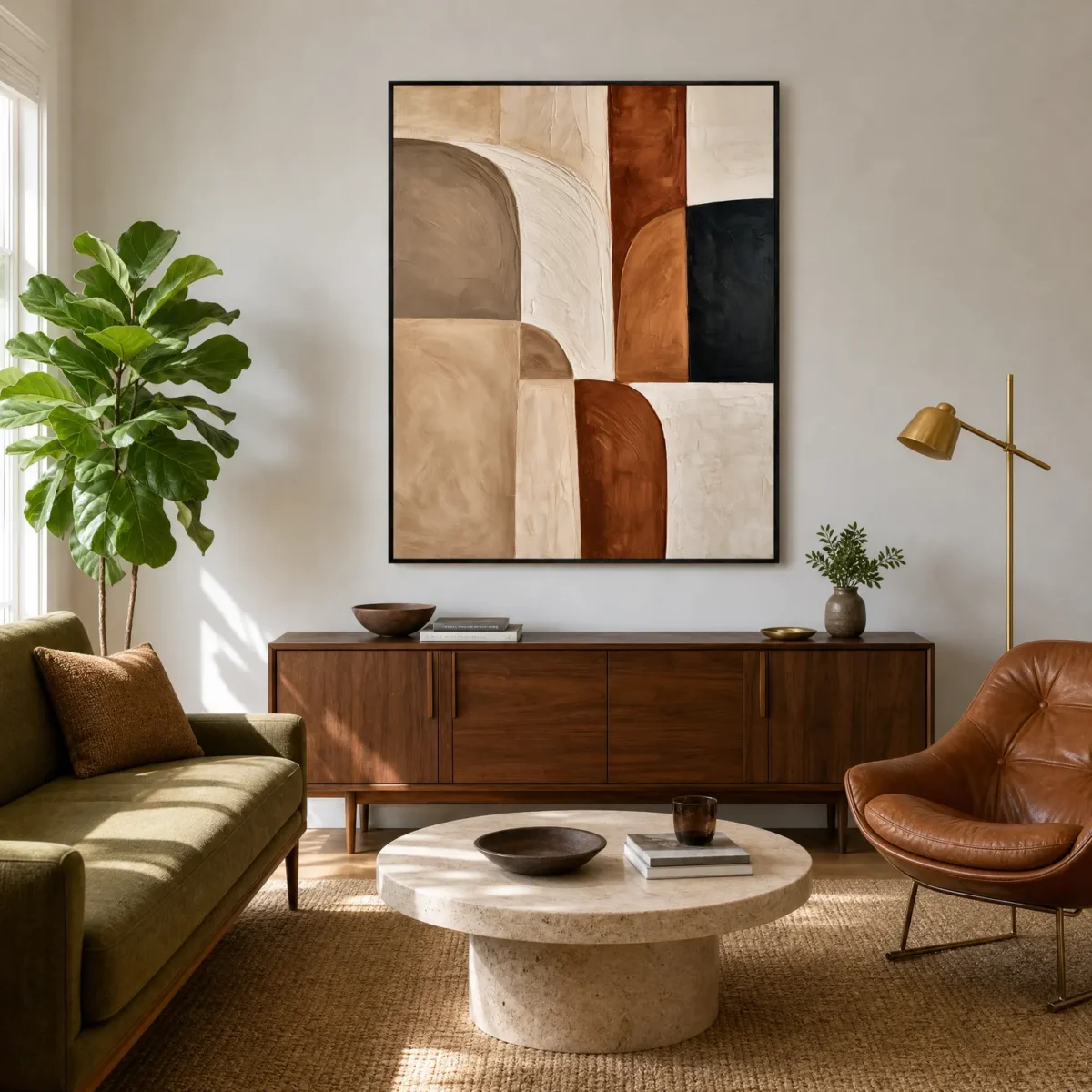 P092 | Uprights in Balance – Textured Abstract Painting
