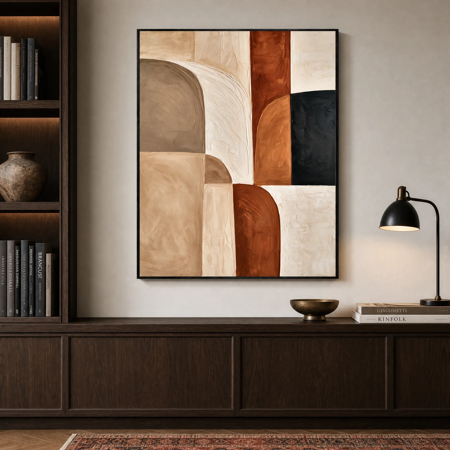 uprights-in-balance-textured-abstract-painting-display-03 P092 | Uprights in Balance – Textured Abstract Painting