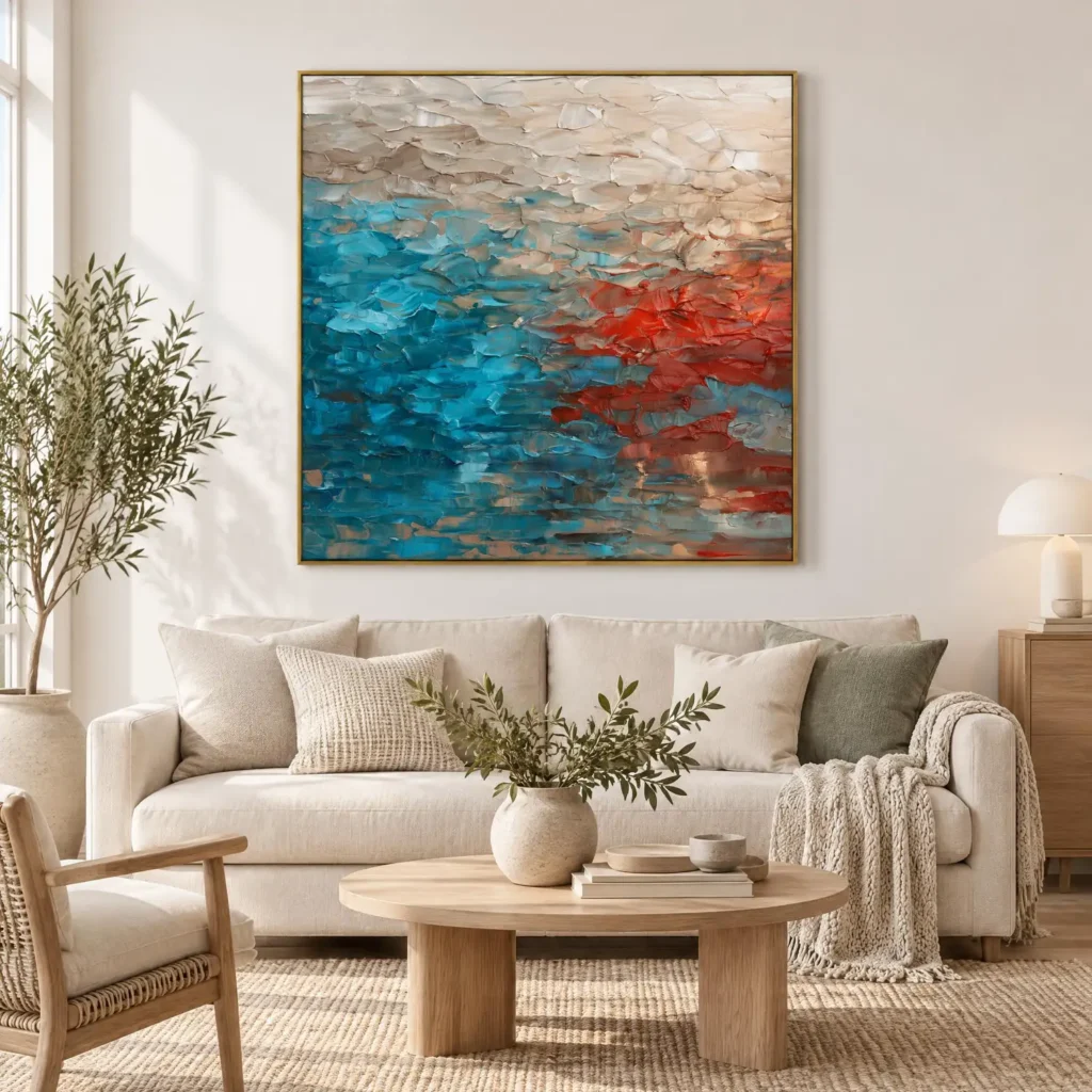 S047 | Warm Current – Abstract Coastal Wall Art
