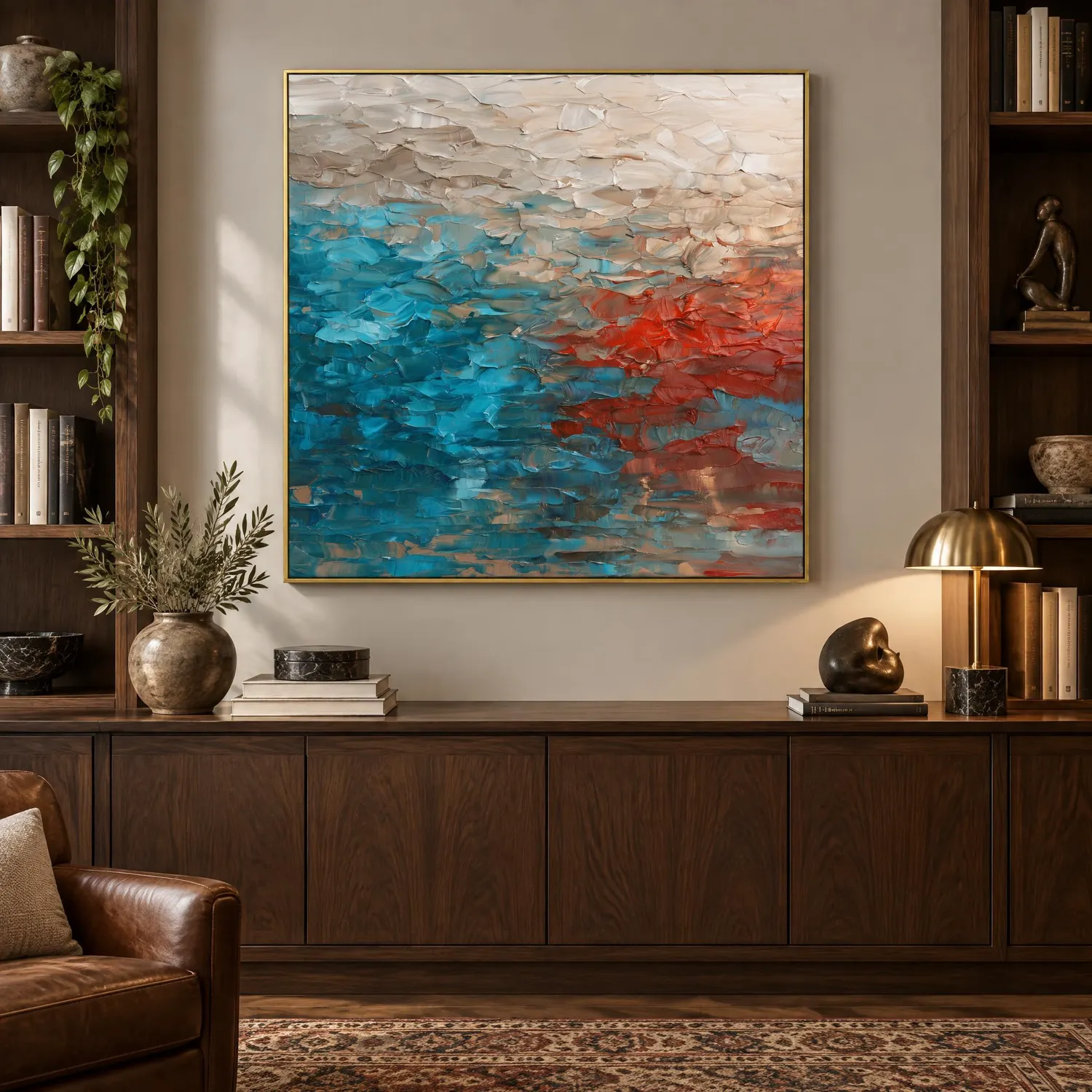 warm-current-abstract-coastal-wall-art-display-02 S047 | Warm Current – Abstract Coastal Wall Art