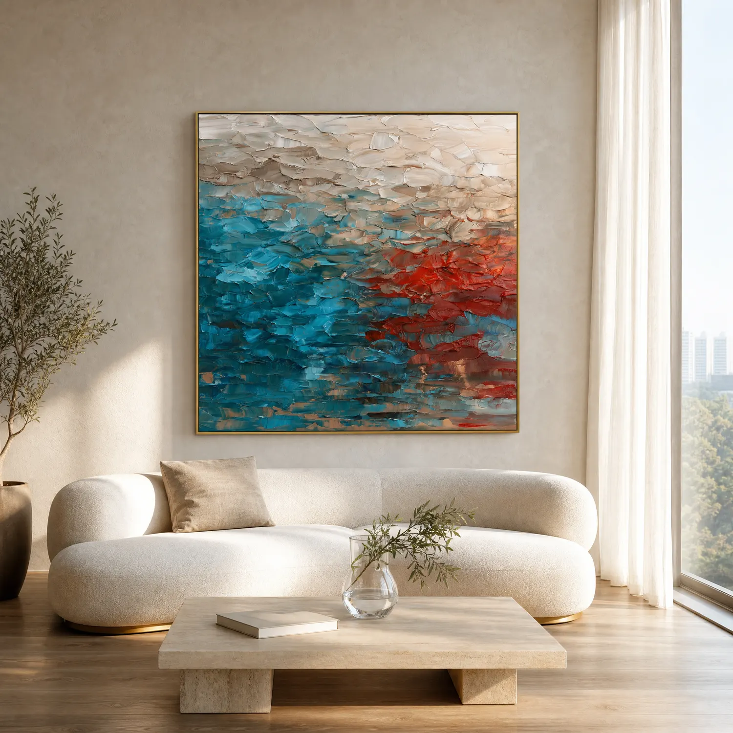 warm-current-abstract-coastal-wall-art-display-04 S047 | Warm Current – Abstract Coastal Wall Art