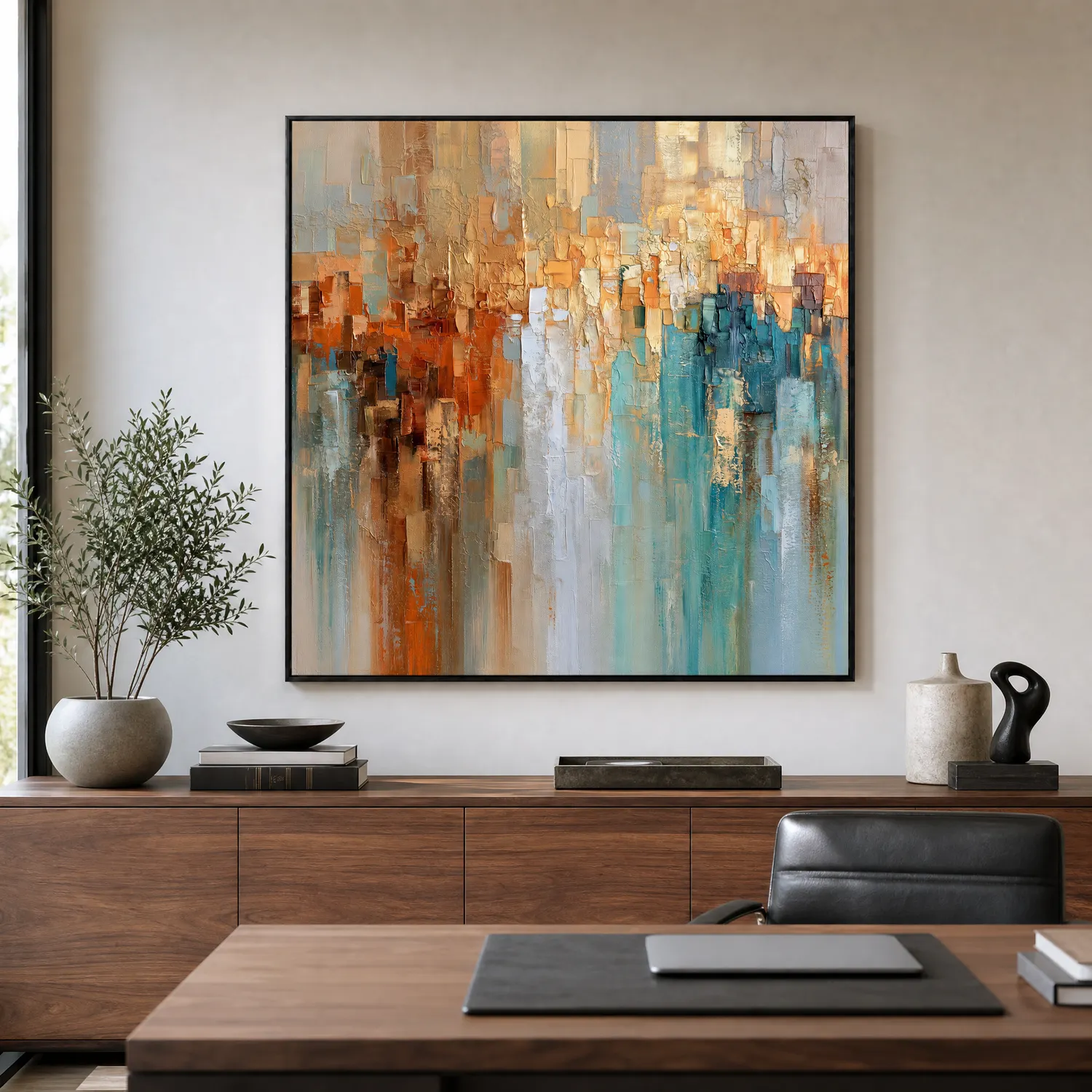 warm-divide-warm-abstract-wall-art-display-03 S044 | Warm Divide – Warm Abstract Wall Art