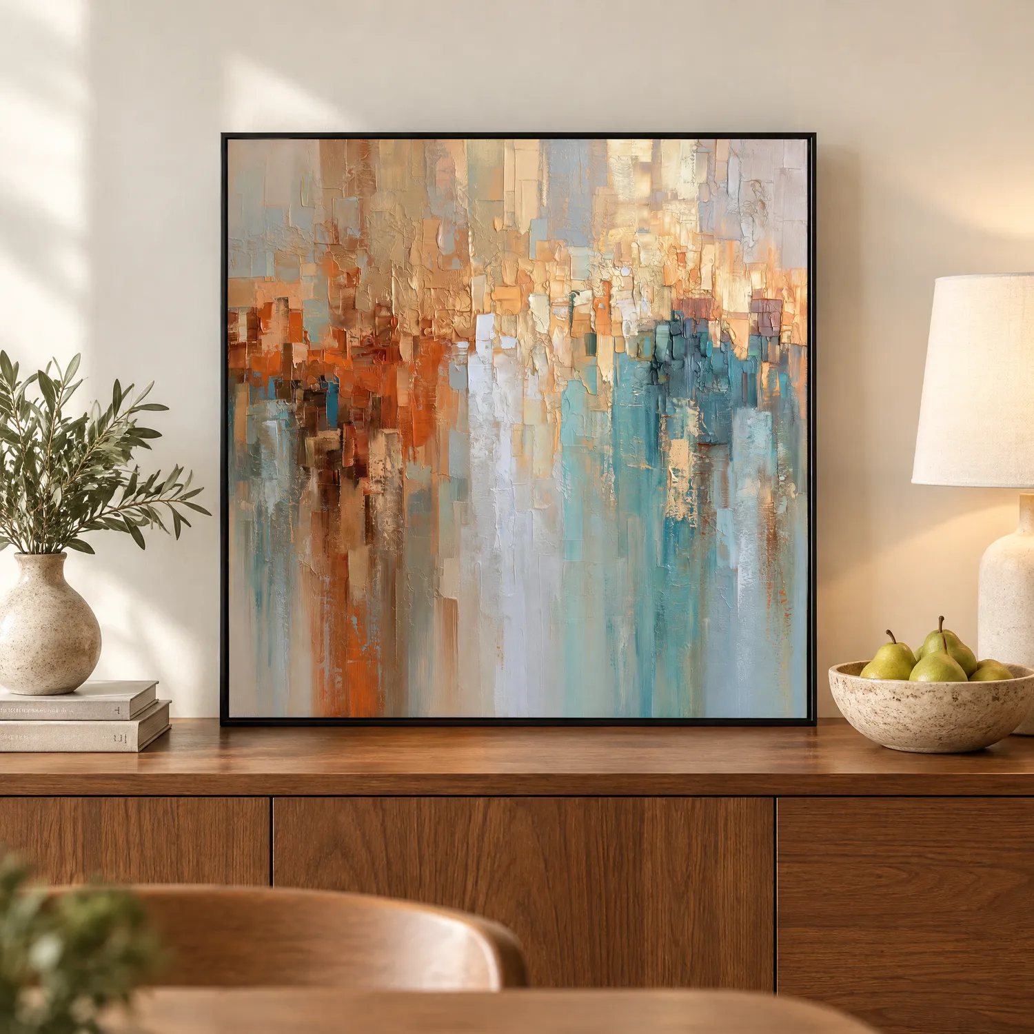 warm-divide-warm-abstract-wall-art-display-04 S044 | Warm Divide – Warm Abstract Wall Art