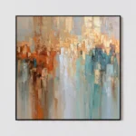 S044 | Warm Divide – Warm Abstract Wall Art