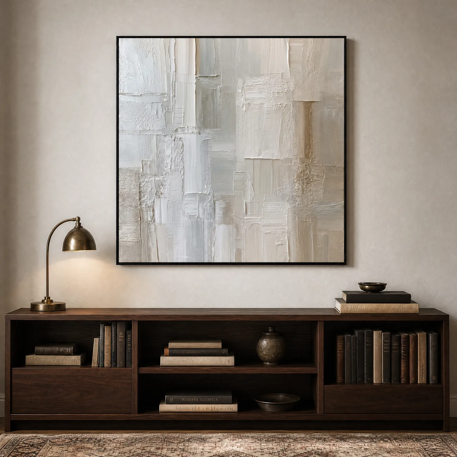 warm-recess-neutral-abstract-wall-art-display-03 S069 | Warm Recess – Neutral Abstract Wall Art