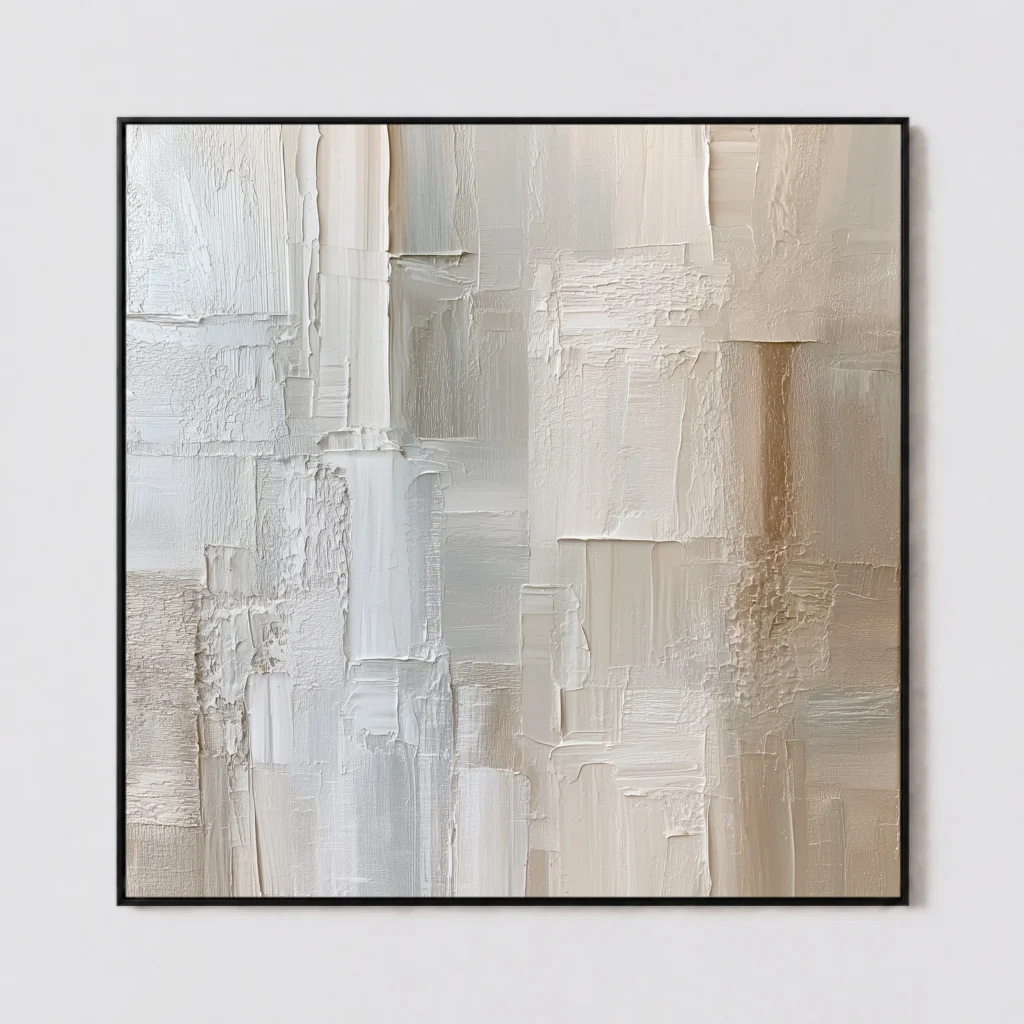 S069 | Warm Recess – Neutral Abstract Wall Art