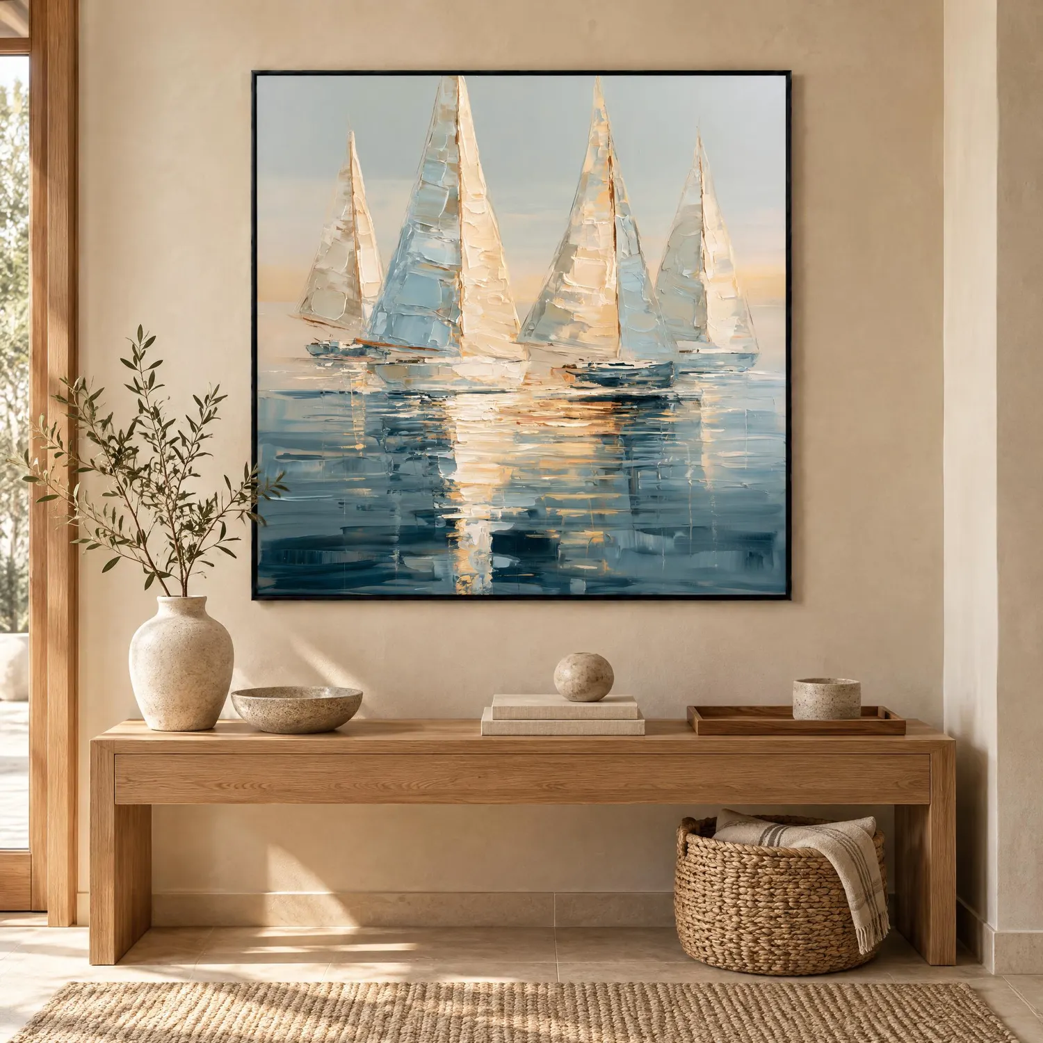 warm-wake-sailboat-wall-art-display-03 S050 | Warm Wake – Sailboat Wall Art