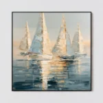 S050 | Warm Wake – Sailboat Wall Art