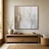 white-interval-textured-abstract-wall-art-display-02 S074 | White Interval – Textured Abstract Wall Art