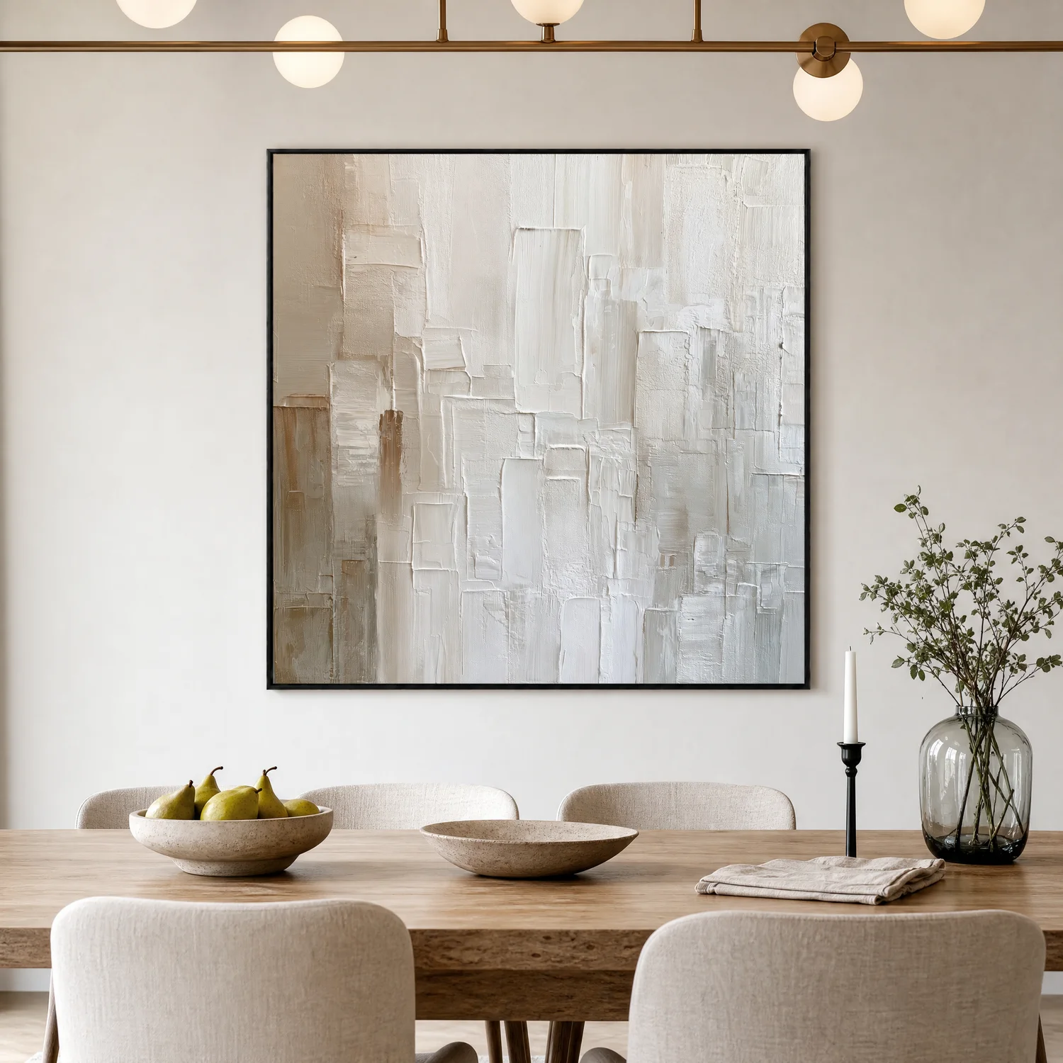 white-interval-textured-abstract-wall-art-display-04 S074 | White Interval – Textured Abstract Wall Art