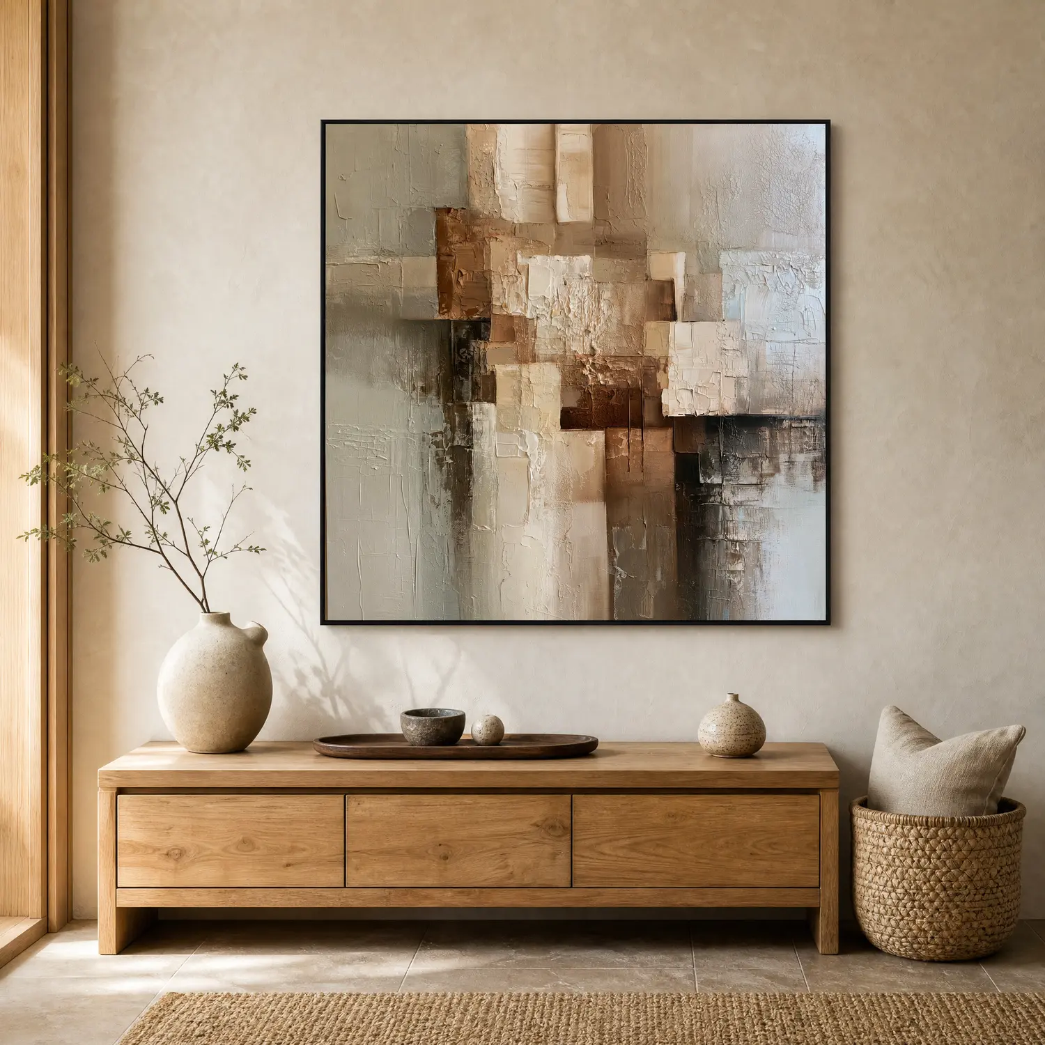 white-relief-textured-abstract-wall-art-display-03 S062 | White Relief – Textured Abstract Wall Art